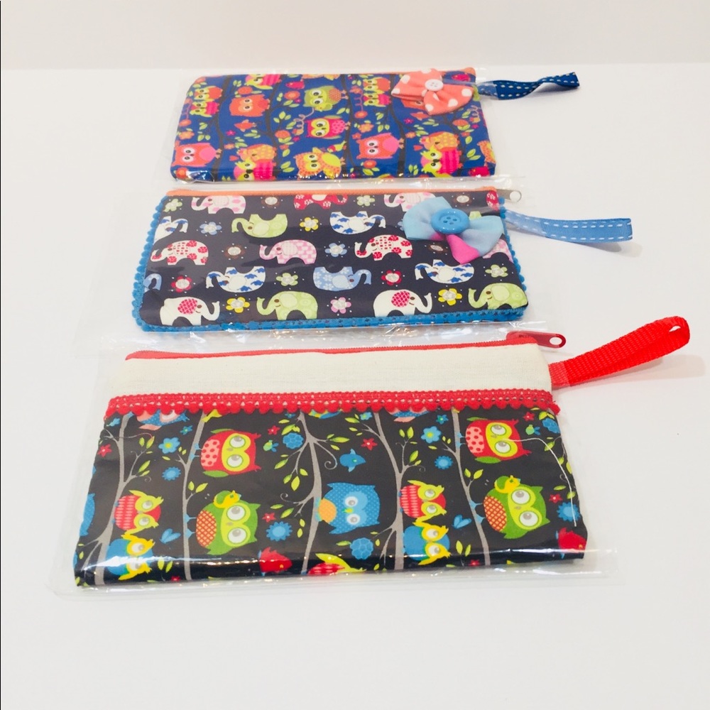 NEW! 3 Pencil/Cosmetic Pouch